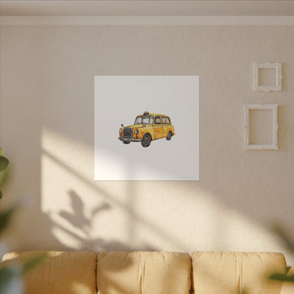 Vintage Taxi Matte Canvas, Stretched, 0.75" (Multi-Size)
