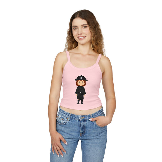 Women's Spaghetti Strap Tank Top - British Soldier - Classic Military Elegance and Honor