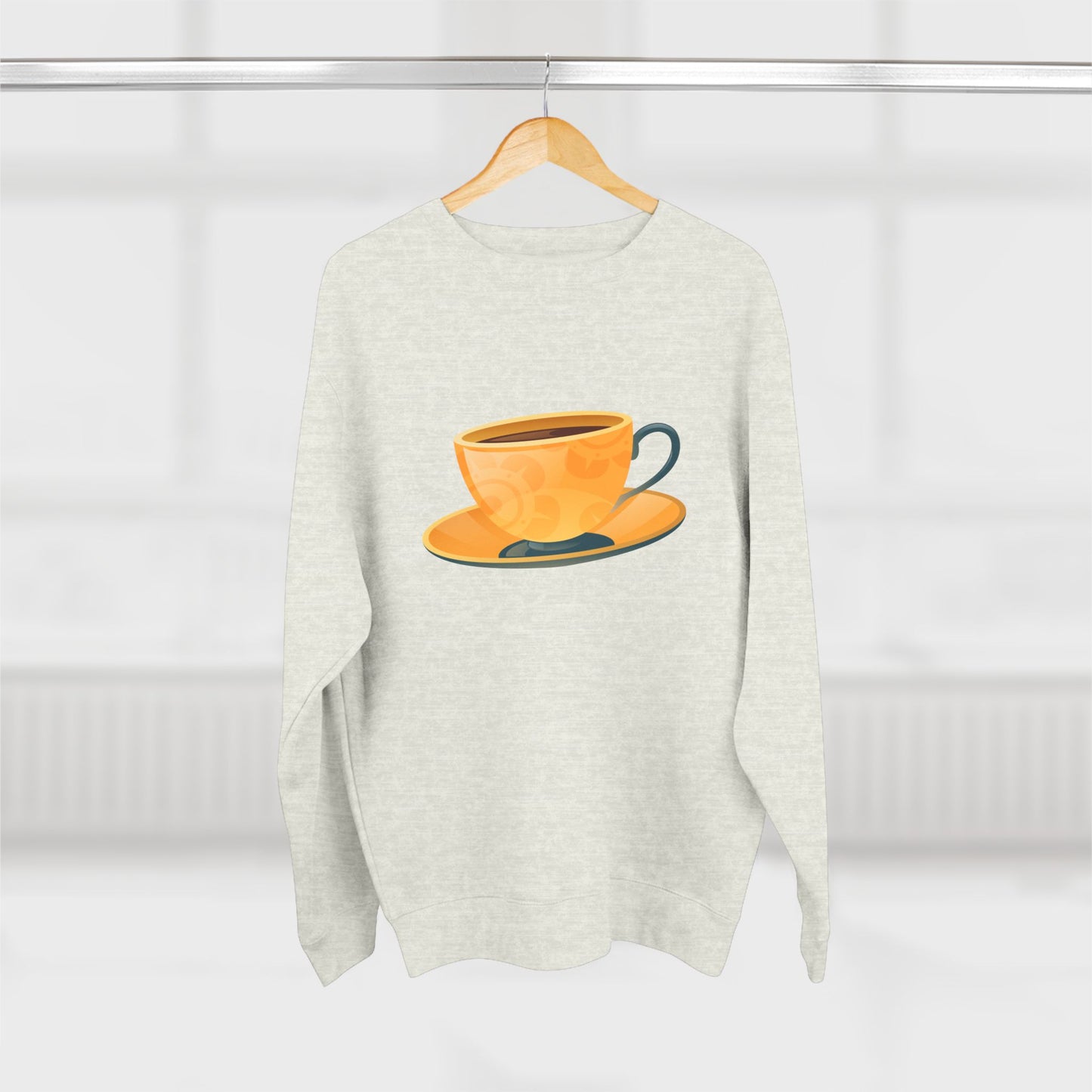 Unisex Crewneck Sweatshirt - Elegant British Tea Cup Classic Tea Time Style