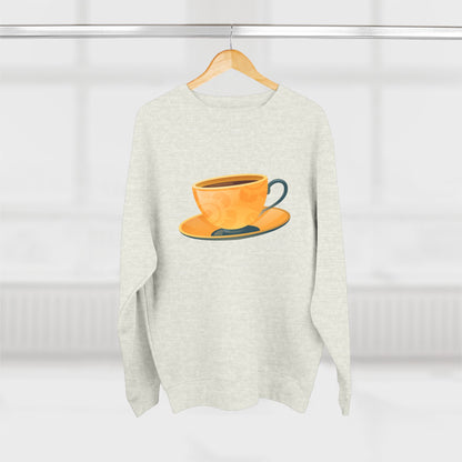 Unisex Crewneck Sweatshirt - Elegant British Tea Cup Classic Tea Time Style