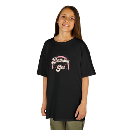 Kids Heavy Cotton™ Tee - Birthday Girl - Perfect for Celebrations!