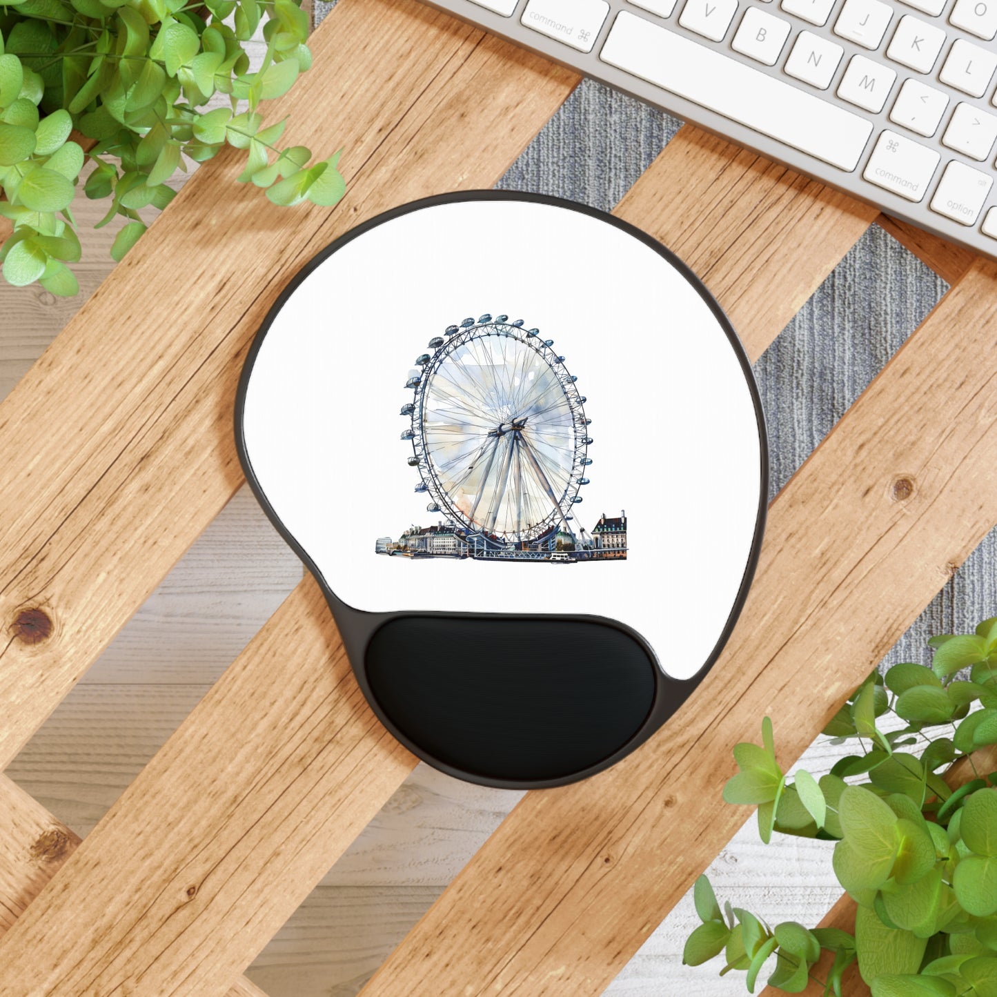 Elegant London Eye Mouse Pad with Wrist Rest | Perfect for Home Office Decor, Gift for Travel Lovers, Work from Home Essentials, Desk [...]