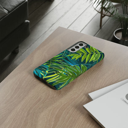 Tropical Phone Case - Durable Green Leaf Design, Eco-Friendly Gift, Trendy Accessory, Nature Lover's Case, Summer Vibes