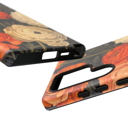 Floral Phone Case with Tough Protection, Blooming Ranunculus Design, Durable Cover, Gift for Flower Lovers, Eco-Friendly Phone Accessory
