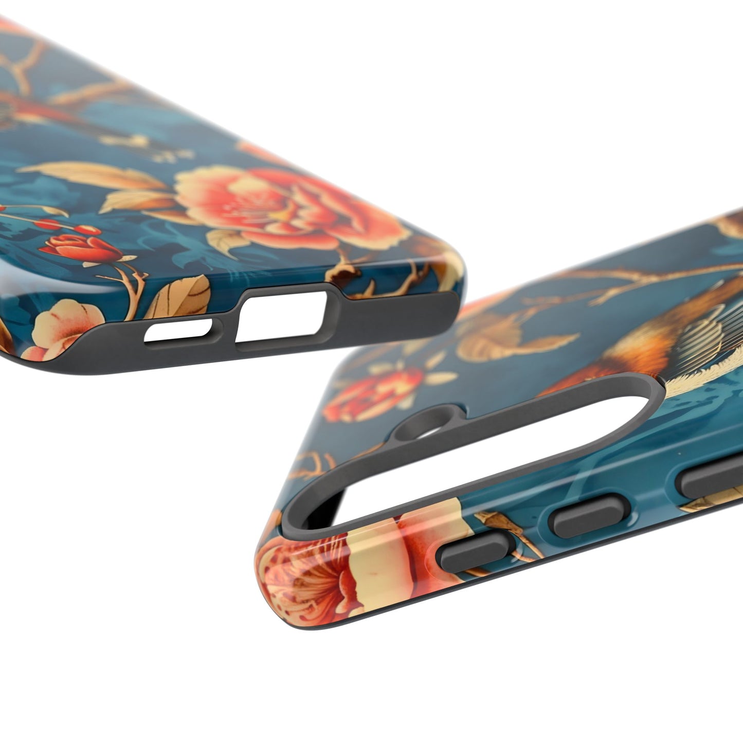 Bird & Floral Phone Case, Tough Cases for Nature Lovers, Gift for Her, Customizable Design, Vibrant Tech Accessories