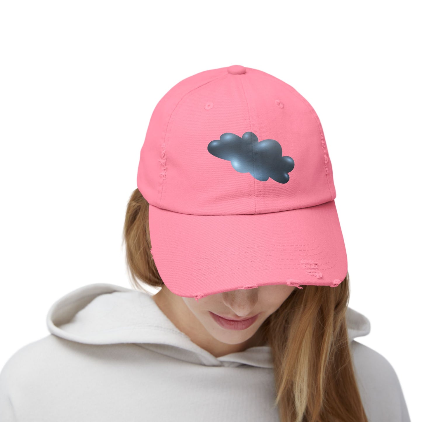 Distressed Cloud Cap - Casual Style for Outdoor Adventures, Gift for Nature Lovers, Trendy Accessories, Summer Fashion, Everyday Wear