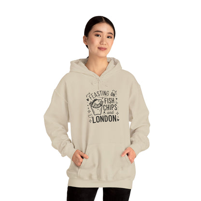 Unisex Heavy Blend™ Hooded Sweatshirt - Fish Chips and London