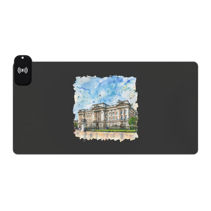 Buckingham Palace Sketch - LED Gaming Mouse Pad with Wireless Charging - Vibrant Desk Accessory for Gamers, Ideal for Home Office Decor, Perfect Gift for Gamers, [...]