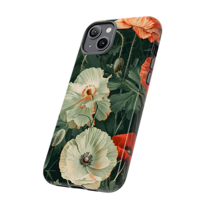 Floral Phone Case - Tough Cases, Botanical Design, Gift for Friends, Trendy Mobile Cover, Personalized Phone Accessory