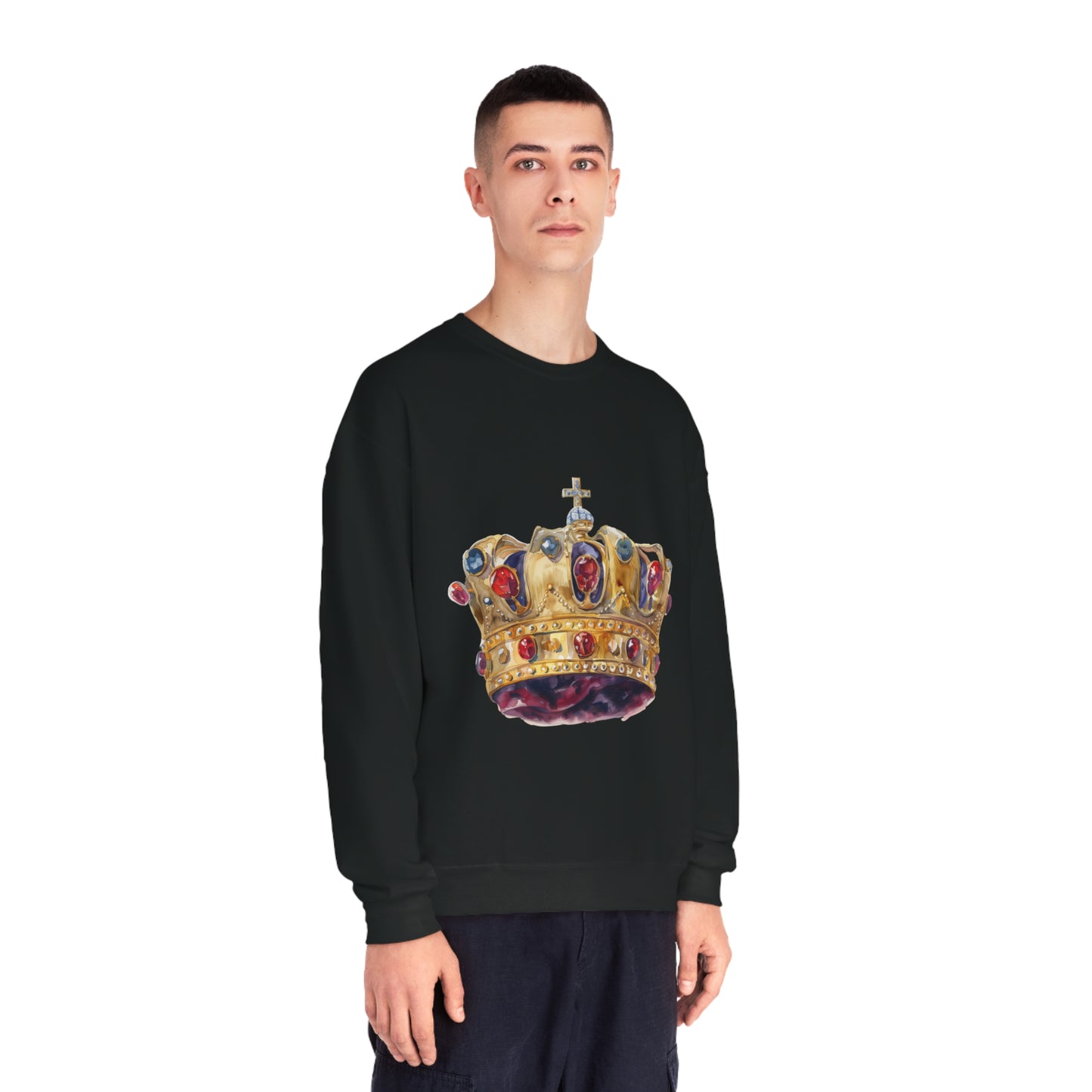 Unisex NuBlend® Crewneck Sweatshirt - British Royal Crown - Symbol of Regal Elegance and Authority