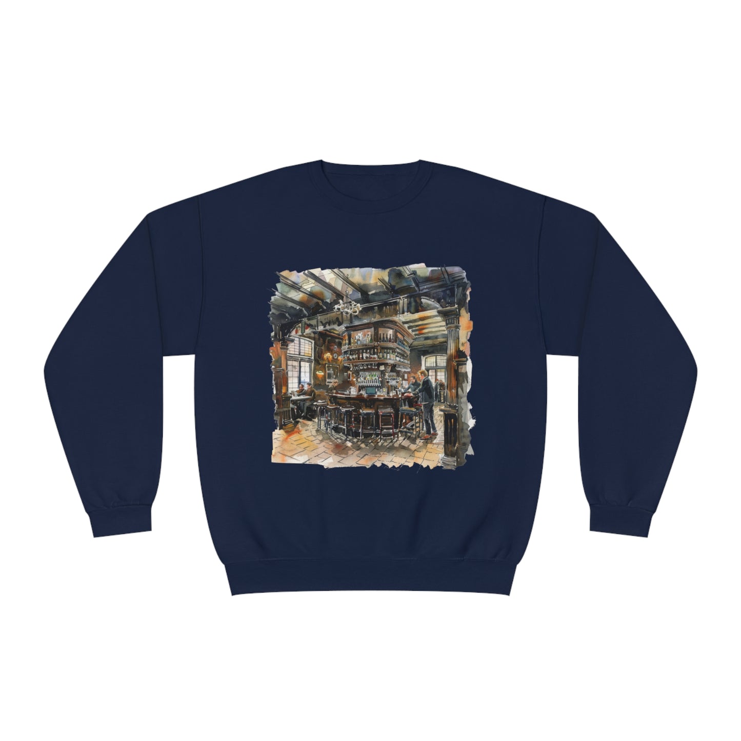 Unisex NuBlend® Crewneck Sweatshirt - Cozy British Pub