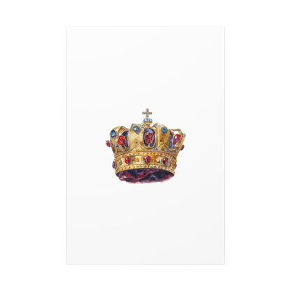 Crown Art Print, Royal Wall Decor, Matched for Home or Office, Gift for Art Lovers, Unique Royalty Artwork