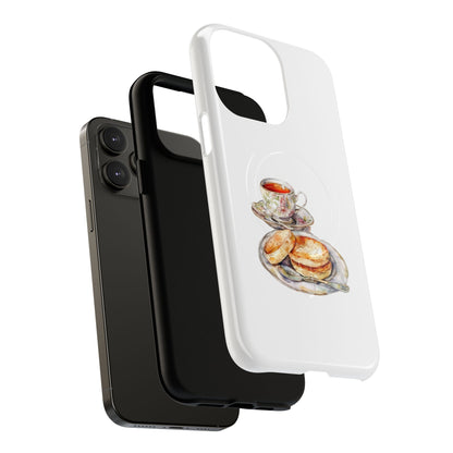 Charming Magnetic Phone Cases for Tea Lovers, Tough Phone Cover, Unique Gift, Cute Tea Design, Kitchen Decor