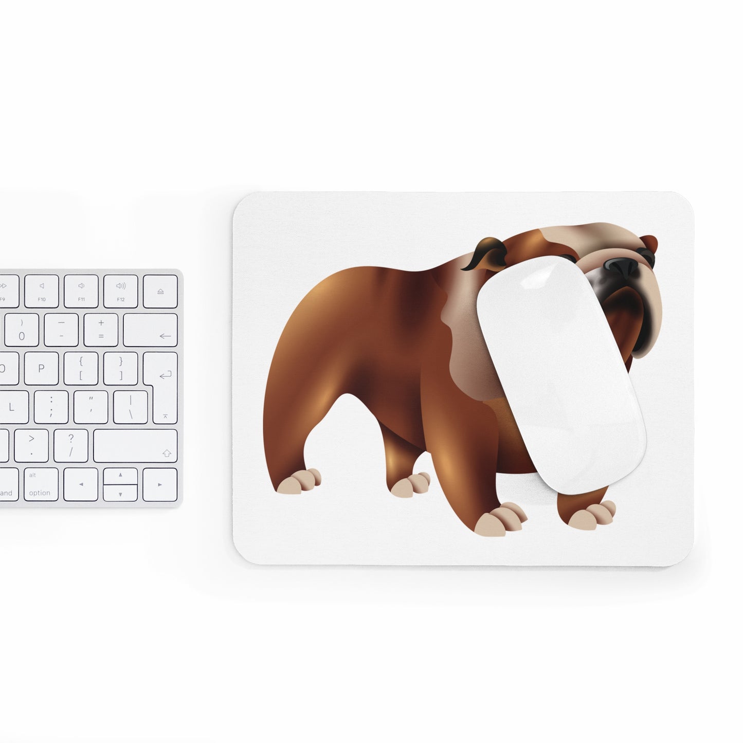 Bulldog Mouse Pad, Cute Pet Desk Accessory, Dog Lover Gift, Custom Office Decor, Animal-Themed Gift for Home