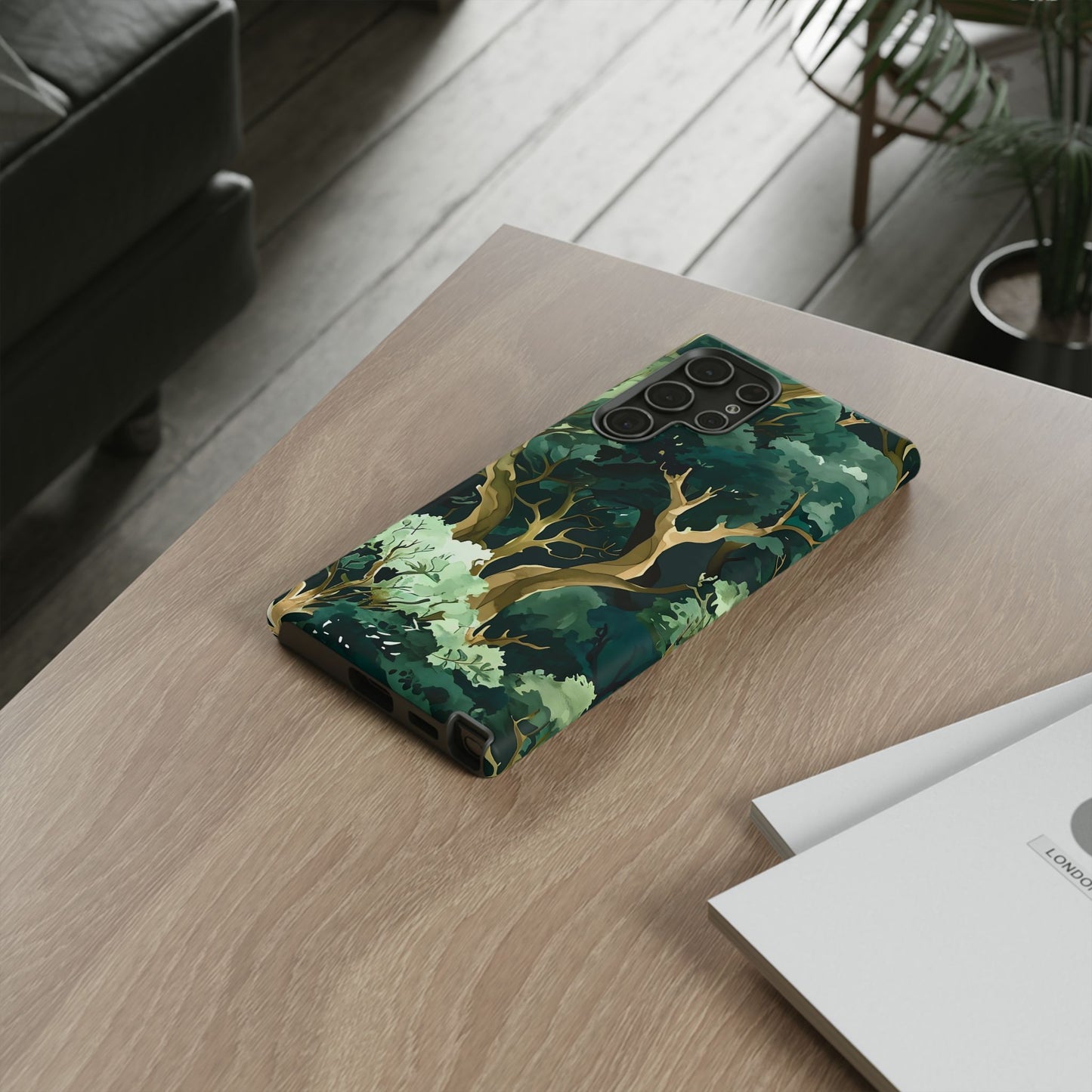 Forest Green Phone Case, Nature-Inspired Tough Cases, Eco-Friendly Gift, Outdoor Lover Accessory, Unique Phone Cover
