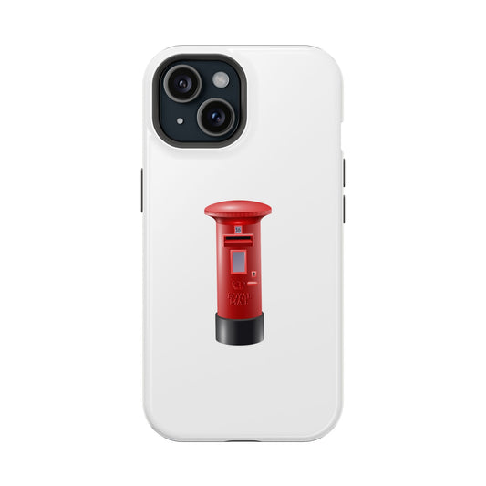 Red Post Box Magnetic Tough Case, Phone Case for Mail Lovers, Unique Gift for Stationery Enthusiasts, Postal Theme iPhone Cover, Fun Gadget