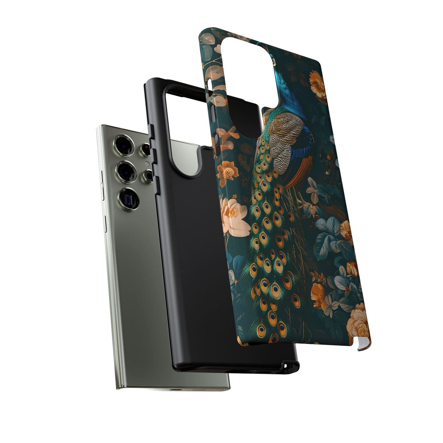 Peacock Phone Case - Elegant Floral Design, Tough Case for Protection, Unique Gift for Nature Lovers, Stylish Accessory, Eco-Friendly