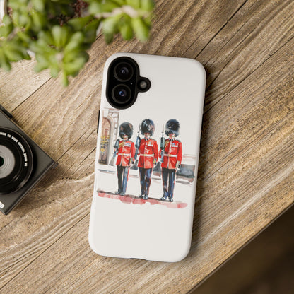 Phone Case with Royal Guard Design, Unique Cell Cover, London Souvenir, Tough Phone Case, Gift for Travelers, Stylish Street Photography