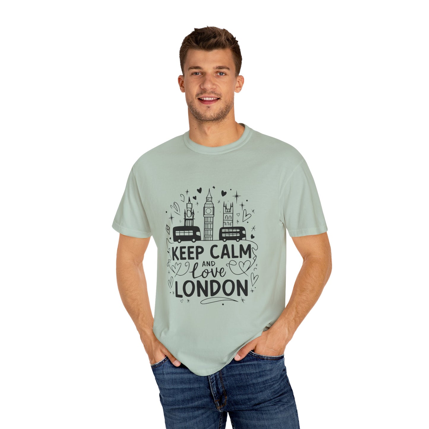 Unisex Garment-Dyed T-shirt - Always Keep Calm and Love London