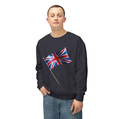 Unisex Lightweight Crewneck Sweatshirt - Classic UK Flag