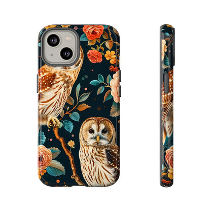 Owl Phone Case with Floral Design, Tough Phone Cover for Nature Lovers, Gift for Bird Enthusiasts, Stylish Protection for Smartphones, [...]