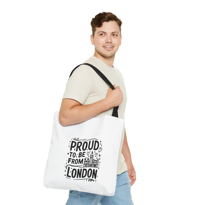 Proud London Tote Bag, Stylish Shopping Bag, Gift for Londoners, Travel Tote, Eco-Friendly Accessory, City Pride