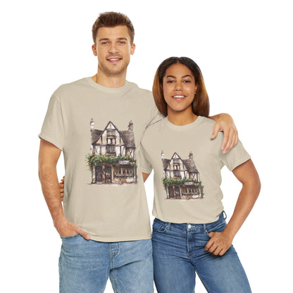 Charming British House - Warm and Cozy Unisex Heavy Cotton T-Shirt