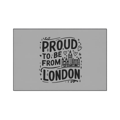 Proud London Floor Mat, Home Decor, Entryway Mat, Gifts for London Lovers, UK Pride, Personalized Floor Rug