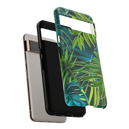 Tropical Phone Case - Durable Green Leaf Design, Eco-Friendly Gift, Trendy Accessory, Nature Lover's Case, Summer Vibes