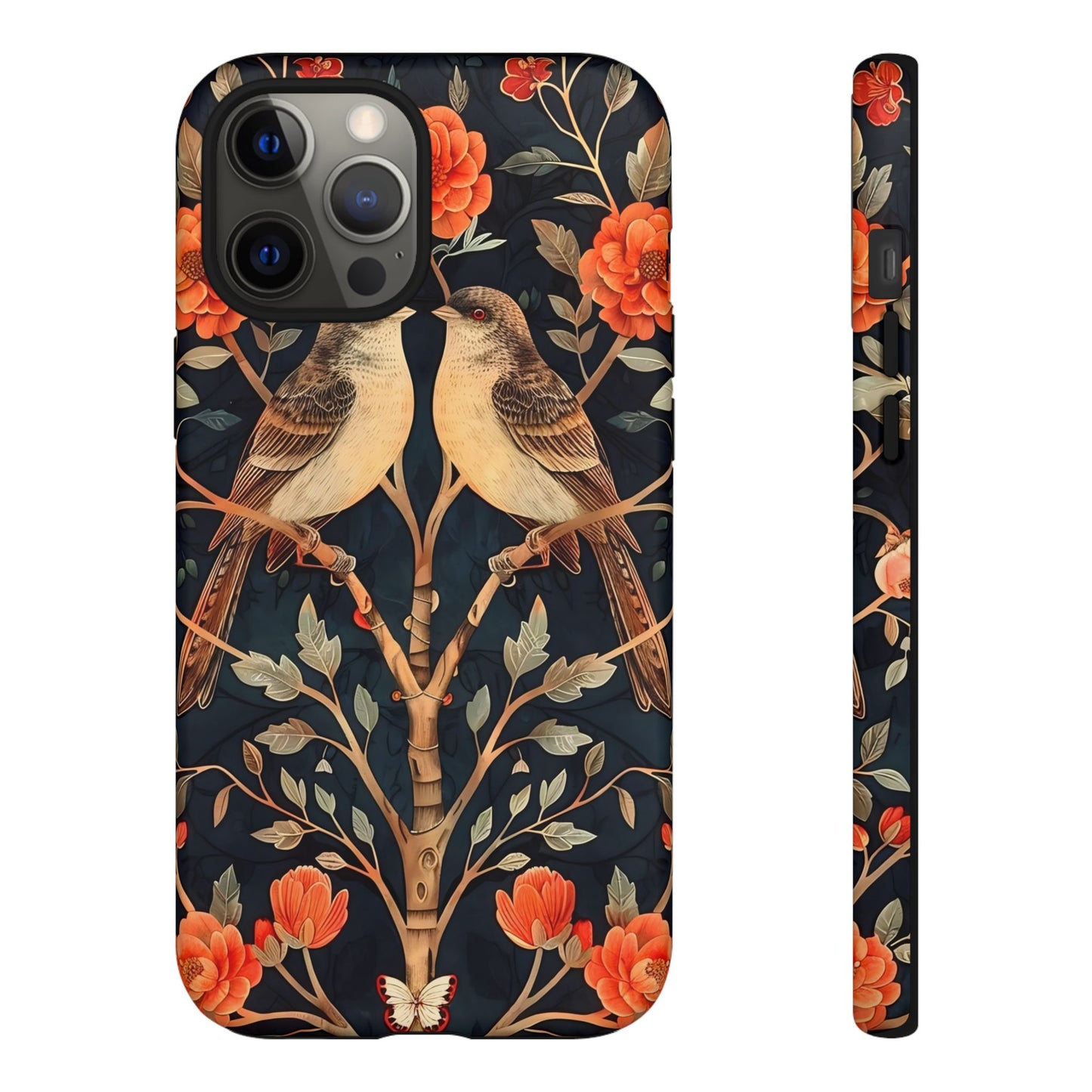 Floral Phone Case – Tough Cases with Bird Design, Unique Gift for Nature Lovers, Stylish Tech Accessory, Phone Cover, Artistic Case