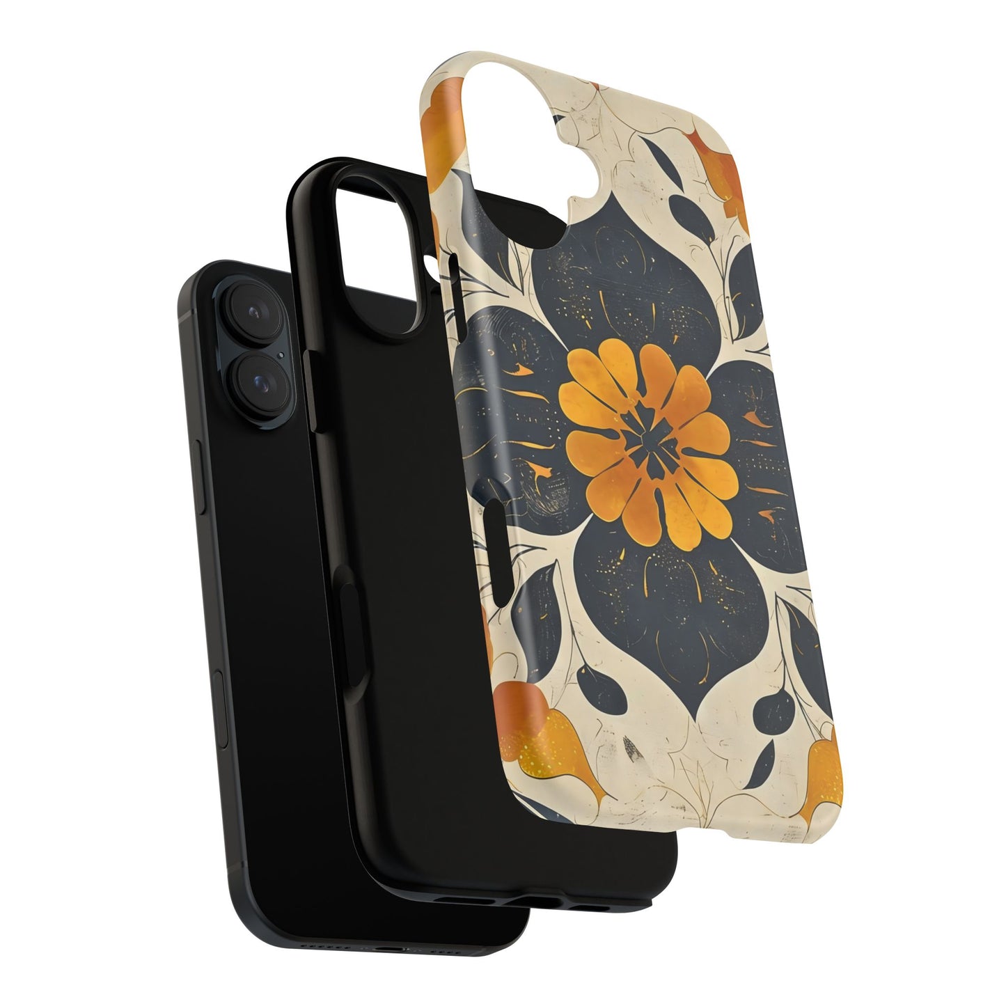 Floral Phone Case - Tough Cases, Botanical iPhone Cover, Vintage Flower Design, Durable Smartphone Protection, Unique Gift Idea
