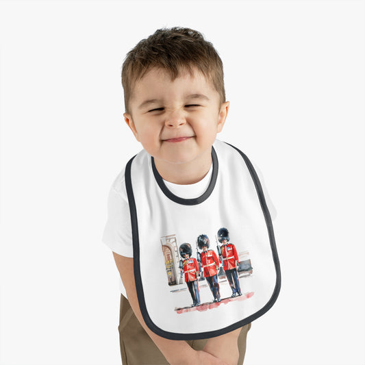 Cute Baby Bib with Royal Guards Design, Baby Shower Gift, Fun Feeding Accessory, Newborn Bib, Toddler Gifts, British Theme