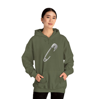 Unisex Heavy Blend™ Hooded Sweatshirt - Minimalist Safety Pin Design