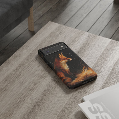 Phone Case with Artistic Fox Design, Cozy Gift for Nature Lovers, Cute Animal Case for Holiday, Unique Decorative Cover
