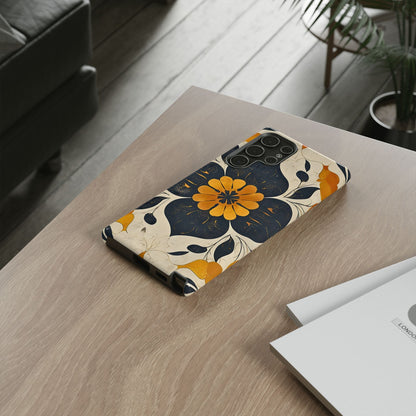 Floral Phone Case - Tough Cases, Botanical iPhone Cover, Vintage Flower Design, Durable Smartphone Protection, Unique Gift Idea