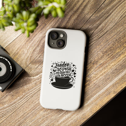 Posh Tea iPhone Case - London Accent Design