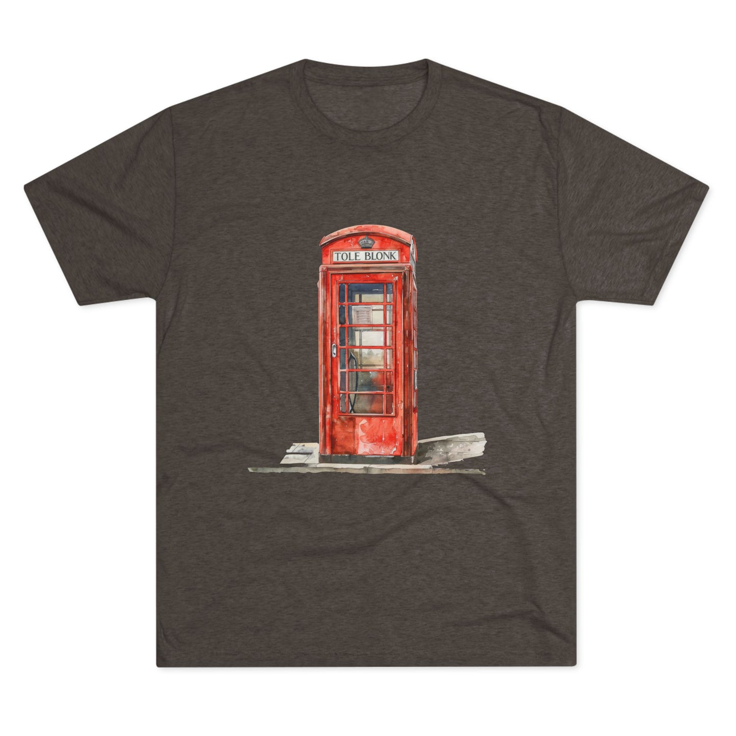 Iconic British Public Telephone - Classic Red Phone Box Unisex Tri-Blend Crew Tee