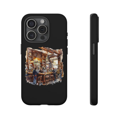 Artistic Phone Case - Cozy Pub Vibe, Trendy Smartphone Accessory, Gift for Friends, Modern Design, Durable Protection