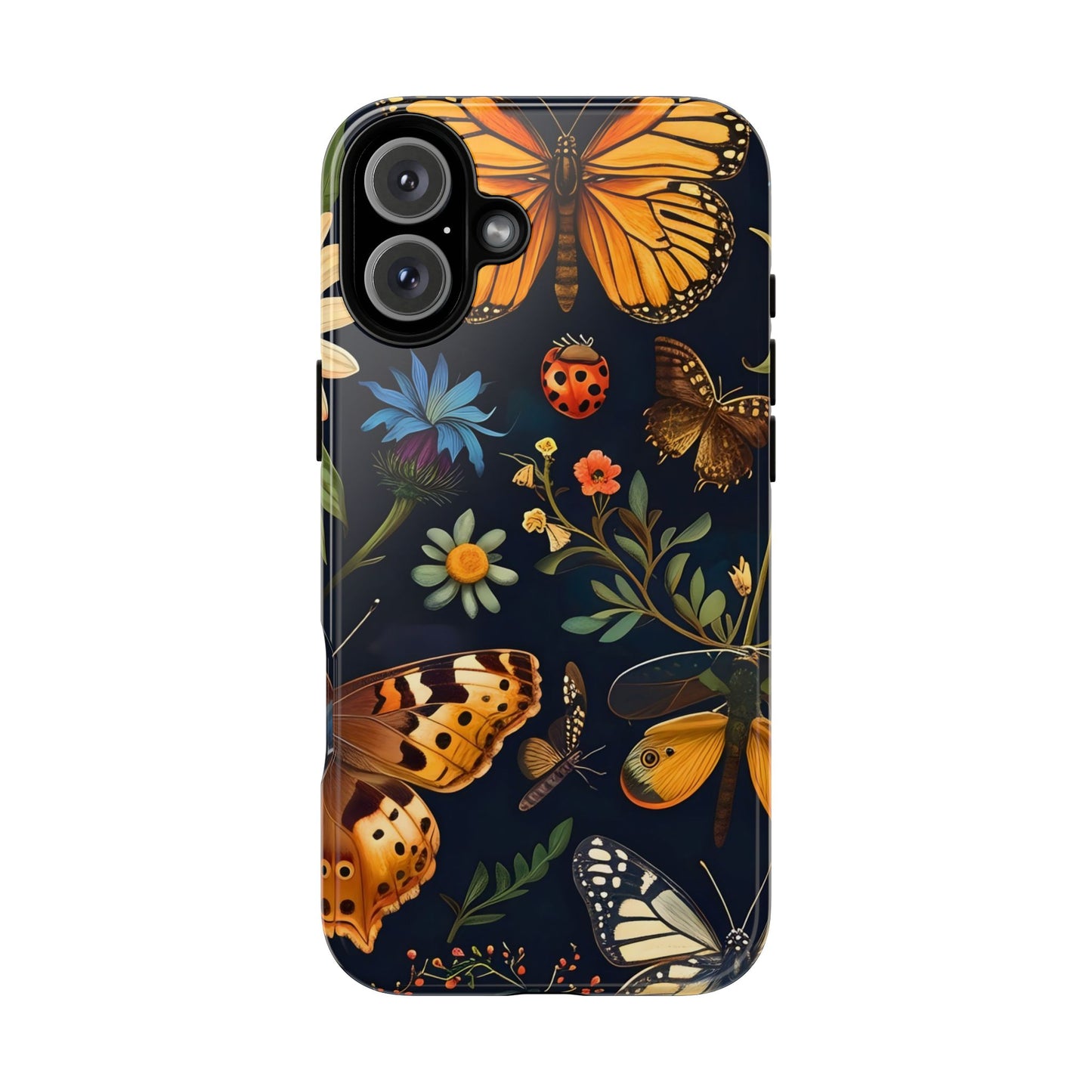 Nature-Inspired Phone Case | Floral Butterfly Design, Tough Phone Cover, Gift for Nature Lovers, Cute Butterfly Case, Home Decor