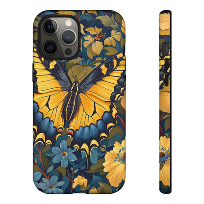 Colorful Butterfly Phone Case, Floral Design, Tough Cases, Protective Cover, Gifts for Nature Lovers, Birthday Present