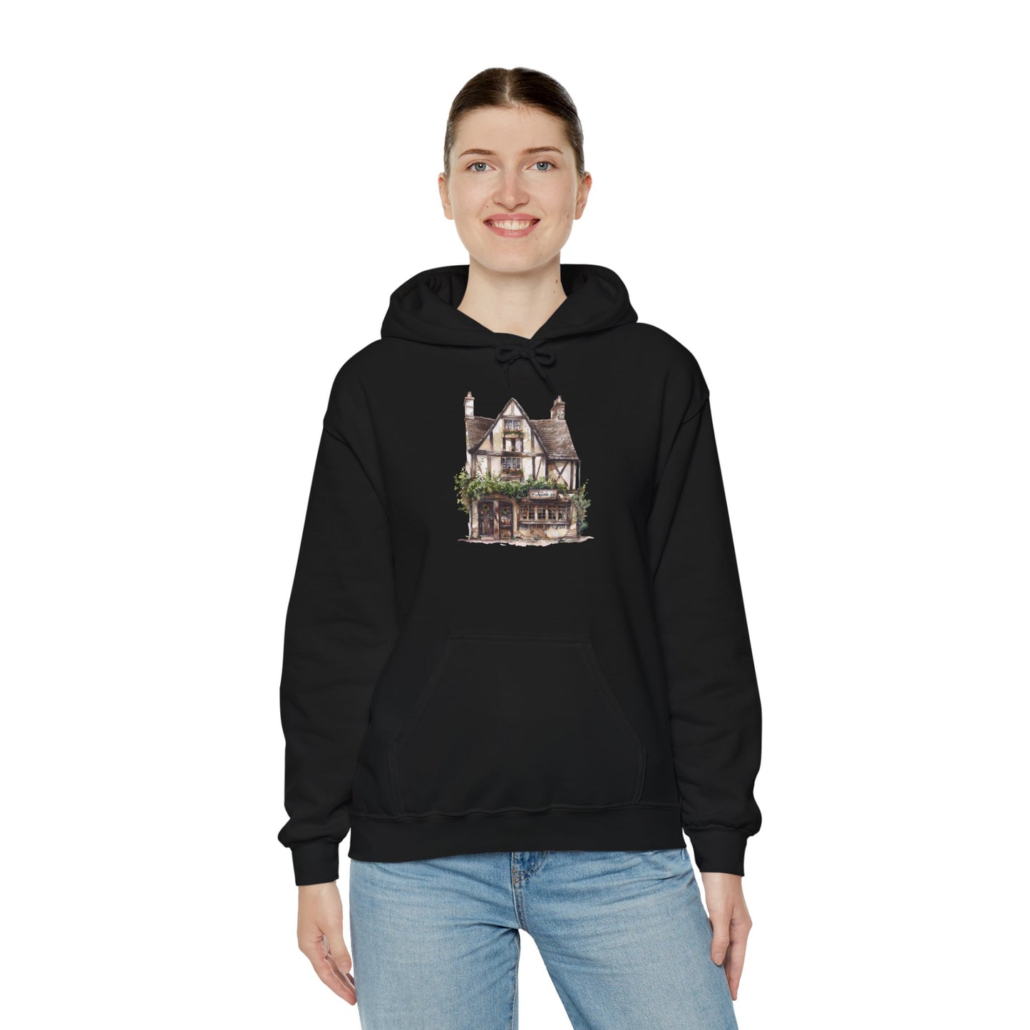 Unisex Heavy Blend™ Hooded Sweatshirt - Elegant British Village Homes
