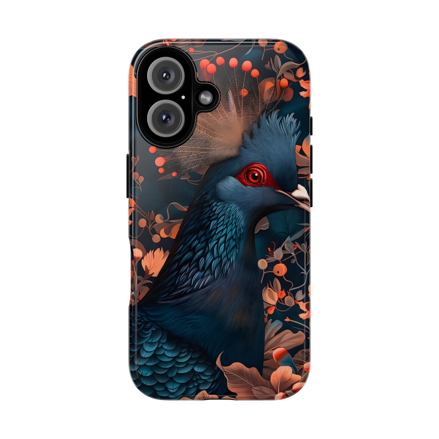 Vibrant Phone Case with Floral Peacock Design - Tough Cases, Artistic Phone Cover, Unique Gift for Nature Lovers, Stand Out Tech Accessory