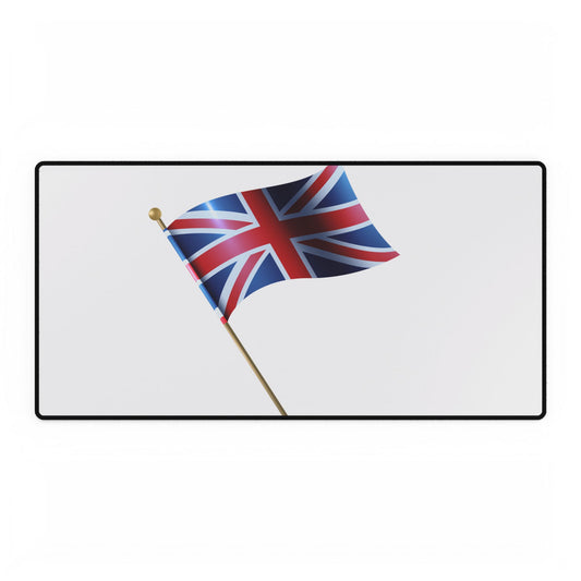 Patriotic Desk Mat - Union Jack Desk Pad, British Flag Office Decor, Workstation Accessory, Great for Home or Gifts