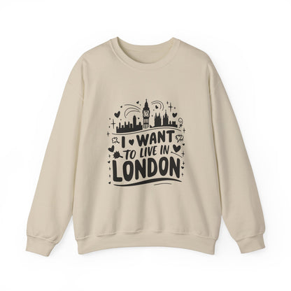 Unisex Heavy Blend™ Crewneck Sweatshirt Elegant- I want to live in London