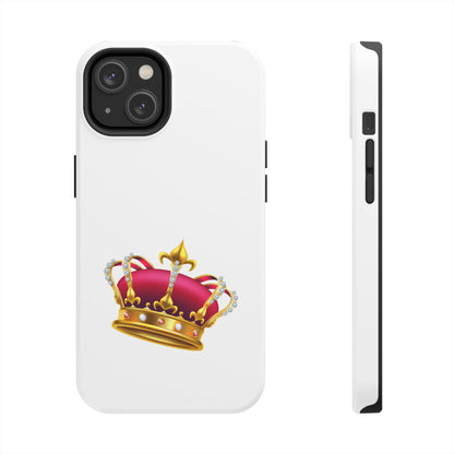 Crown Emoji Tough Phone Case, Durable Phone Cover, Stylish Protector, Gift for Him/Her, Trendy Smartphone Accessory
