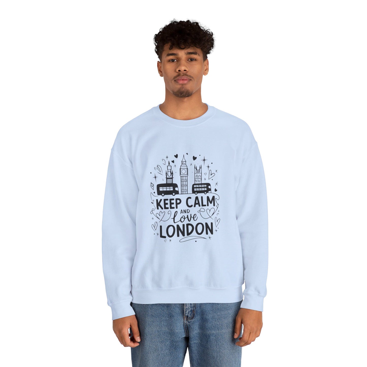 Unisex Heavy Blend™ Crewneck Sweatshirt Trendy - Keep Calm and love London