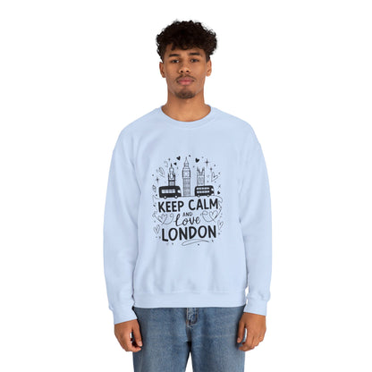 Unisex Heavy Blend™ Crewneck Sweatshirt Trendy - Keep Calm and love London