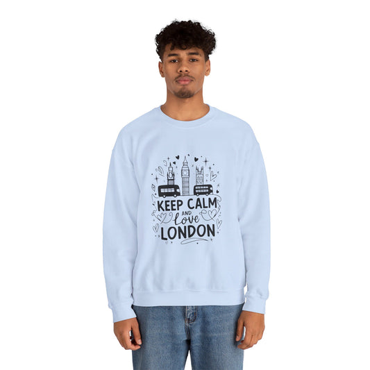 Unisex Heavy Blend™ Crewneck Sweatshirt Trendy - Keep Calm and love London