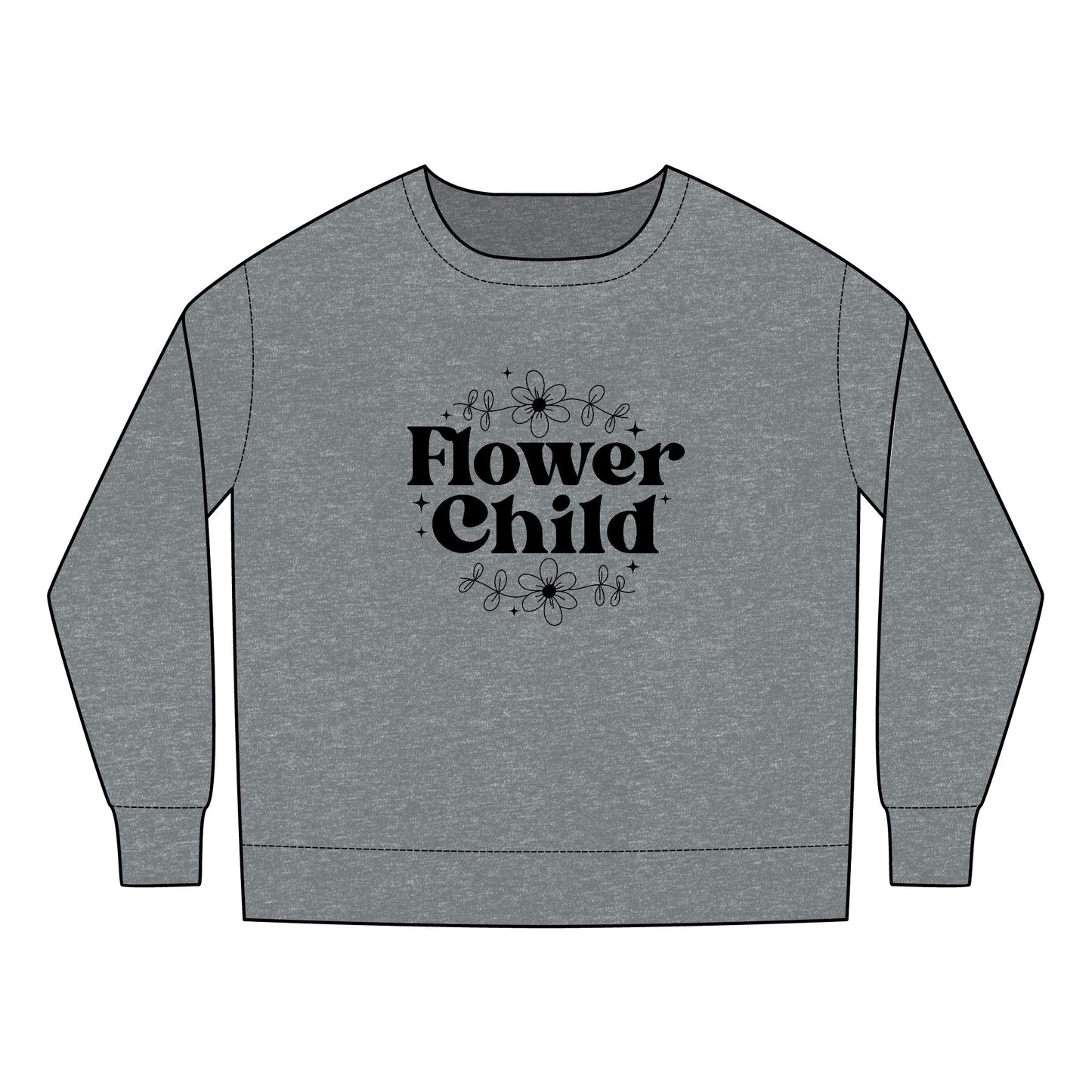 Toddler Sweatshirt - Flower Child SVG PNG Design - Cozy Kids Apparel for Free Spirits