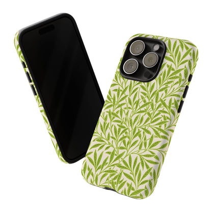 Green Leaf iPhone Case, Tough Cases, Botanical Phone Protection, Eco-Friendly Cover, Nature Lover Gift, Trendy Cell Phone Accessory